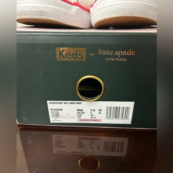 Kate Spade White and Pink Keds Size 7.5 - Picture 5 of 5